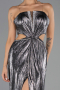 Robe de Soirée Longue Anthracite ABU6127