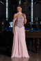 Robe de Soirée Longue Mousseline Poudre ABU6532