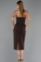Robe de Cérémonie Midi Brun ABK2687