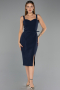 Robe de Cérémonie Midi Bleu Marine ABK2688