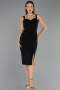 Robe de Cérémonie Midi Noir ABK2688