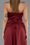 Robe de Soirée Longue Dantelle Rouge Bordeaux ABU5615