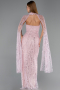 Robe de Soirée Longue Perlé Poudre ABU6154