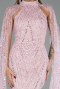 Robe de Soirée Longue Perlé Poudre ABU6154