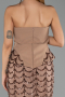Robe de Soirée Longue Squameuse Cuivre ABU5919