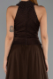 Robe de Soirée Longue Mousseline Brun ABU6550
