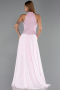 Robe de Soirée Longue Mousseline Poudre ABU6550