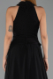 Robe de Soirée Longue Mousseline Noir ABU6550