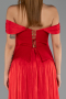 Robe de Soirée Longue Mousseline Rouge ABU6203