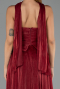 Robe de Soirée Longue Mousseline Rouge Bordeaux ABU6322