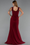 Robe de Soirée Longue Rouge Bordeaux ABU6552