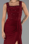 Robe de Soirée Longue Rouge Bordeaux ABU6552