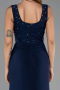 Robe de Soirée Longue Bleu Marine ABU6552