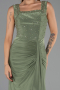 Robe de Soirée Longue Vert Huile ABU6552