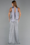 Robe de Soirée Longue Perlé Anthracite ABU6238