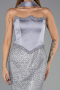 Robe de Soirée Longue Perlé Anthracite ABU6238