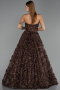 Robe de Soirée Longue Brun ABU6408