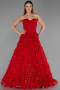 Robe de Soirée Longue Rouge ABU5658