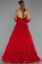 Robe de Soirée Longue Rouge ABU5658