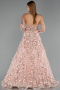 Robe de Soirée Longue Poudre ABU5658