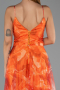 Robe De Graduation Grande Taille Longue Orange ABU6558