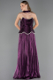 Robe de Soirée Longue Mousseline Violet ABU6570