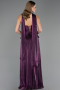 Robe de Soirée Longue Mousseline Violet ABU6570