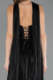 Robe de Soirée Longue Mousseline Noir ABU6570