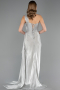 Robe de Soirée Longue Mousseline Turquoise ABU6622