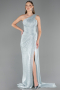 Robe de Soirée Longue Mousseline Menthe ABU6622