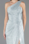 Robe de Soirée Longue Mousseline Menthe ABU6622