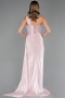 Robe de Soirée Longue Mousseline Poudre ABU6622