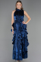 Robe de Soirée Longue Bleu Marine ABU6571
