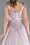 Robe de Soirée Longue Satin Couleur Rose ABU6572