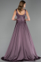 Robe de Soirée Longue Satin Lavande ABU6572