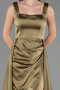 Robe de Soirée Longue Satin Vert Huile ABU6572