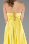 Robe de Soirée Longue Satin Pistache vert ABU6573