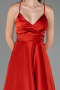 Robe de Soirée Longue Satin Brique ABU6573