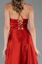 Robe de Soirée Longue Satin Brique ABU6573