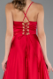Robe de Soirée Longue Satin Couleur Cerise ABU6573