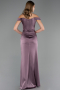 Robe Queue de Poisson Longue Satin Lavande ABU6574
