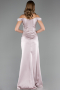 Robe Queue de Poisson Longue Satin Vison ABU6574