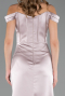 Robe Queue de Poisson Longue Satin Vison ABU6574