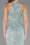 Robe de Soirée Longue Dantelle Menthe ABU6578
