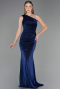 Robe de Soirée Longue Bleu Marine ABU6579