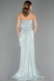 Robe de Soirée Longue Mousseline Menthe ABU6580