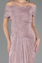 Robe de Soirée Longue Mousseline Couleur Rose ABU6581