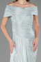 Robe De Soirée Grande Taille Longue Mousseline Menthe ABU6604