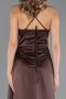 Robe de Soirée Longue Satin Brun ABU6584