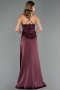 Robe de Soirée Longue Satin Couleur Cerise ABU6584